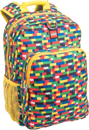 LEGO Heritage Classic Kids School Backpack Bookbag, for Travel, On-the-Go, Back to School, Boys and Girls, with Adjustable Padded Straps and Fun patterns, Brick Wall