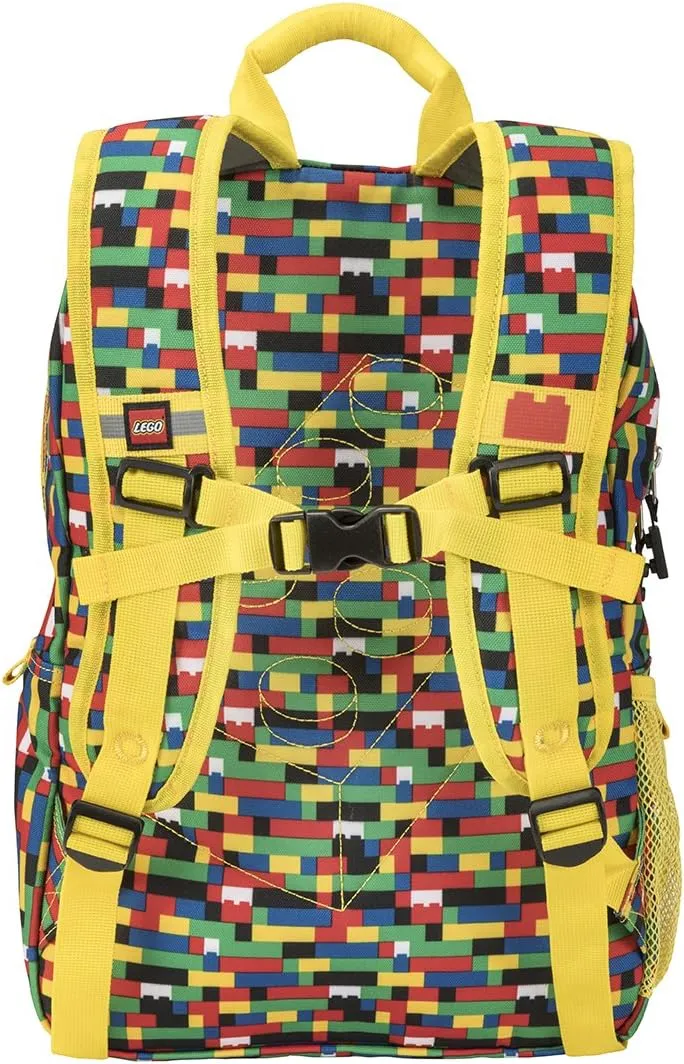 LEGO Heritage Classic Kids School Backpack Bookbag, for Travel, On-the-Go, Back to School, Boys and Girls, with Adjustable Padded Straps and Fun patterns, Brick Wall