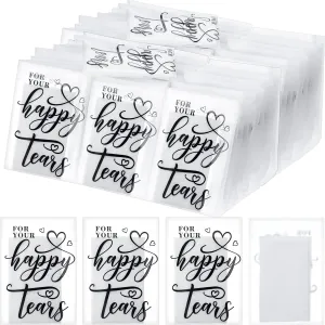Lincia 120 Packs Wedding Tissues for Guests 3 Ply Happy Tears Tissue Packs for Wedding Bulk Individual Facial Travel Welcome Bag Stuffers for Bridal Favors Guests Gifts