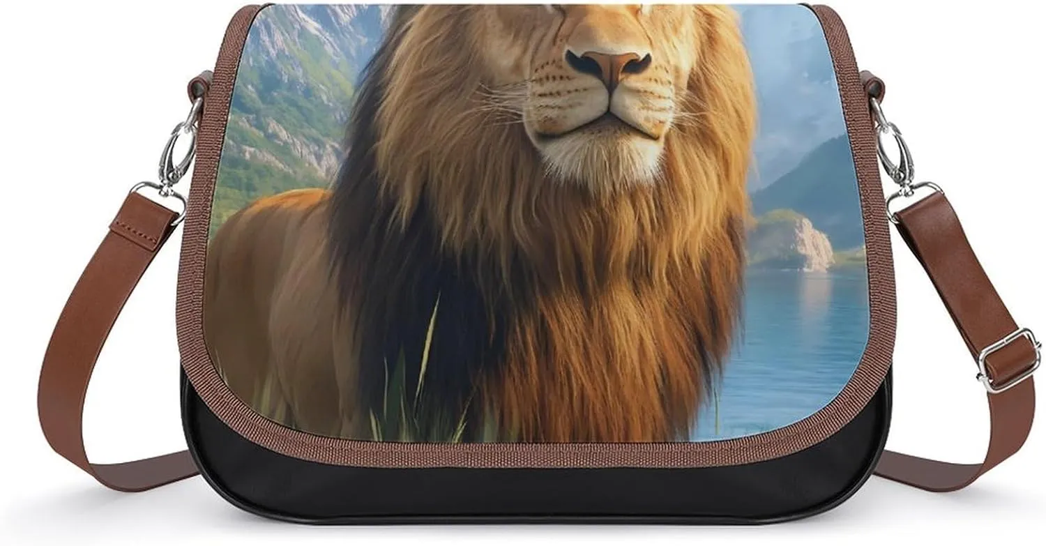 Lion Lake Fashion Crossbody Bags for Women Lightweight Shoulder Handbags Travel Purse with Strap Custom Gifts