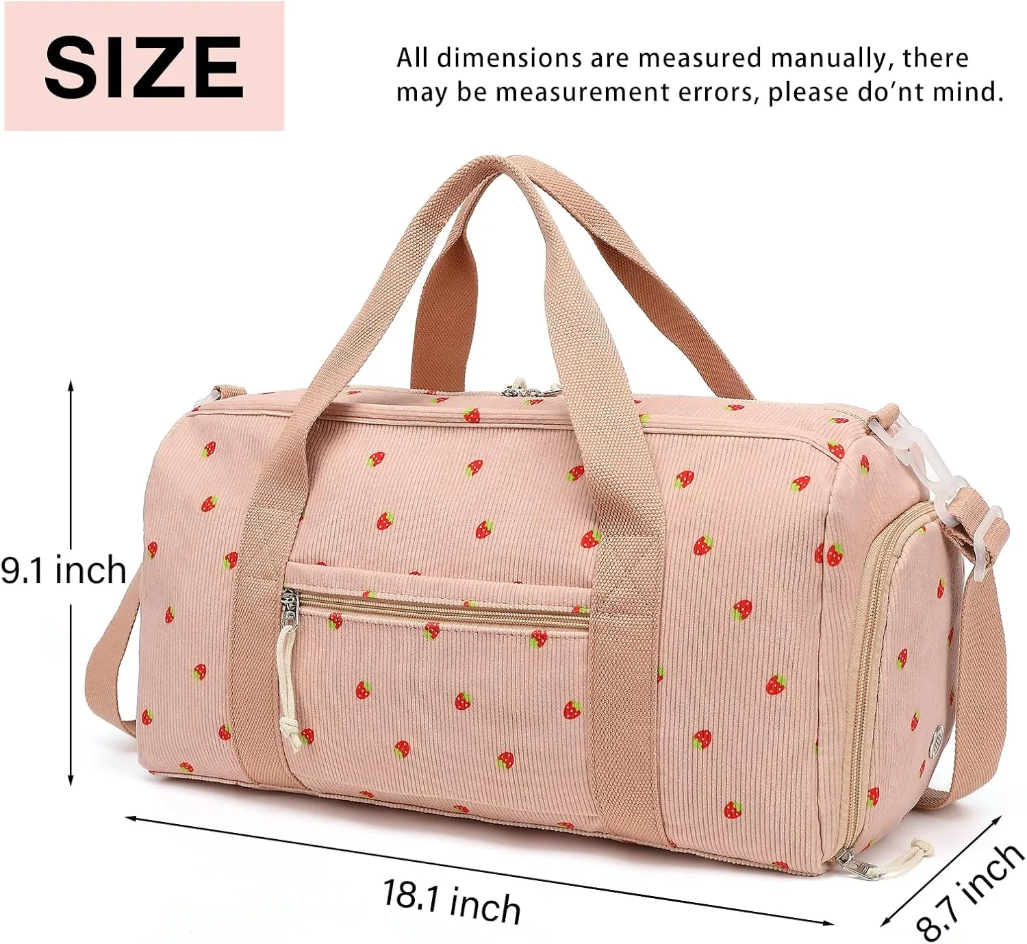 LOIDOU Duffle Bags Girls Women Gym Dance Bag Small Weekender Ovenight Carry On Tote with Shoe Compartment and Wet Pocket