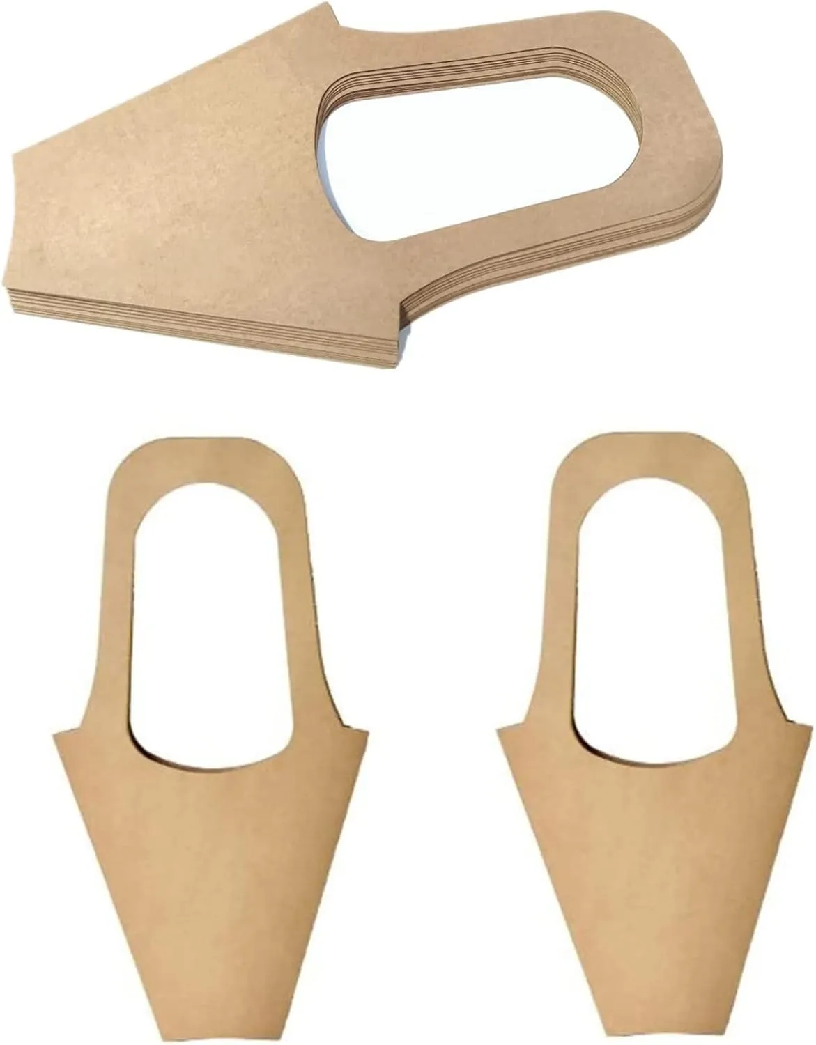 LONG XIN SERIES 10pcs Kraft Paper Flowers Gift Bags Bouquets Bags with Handle Flowers Wrapping Gift Home Decoration(10pcs, Size: Medium)