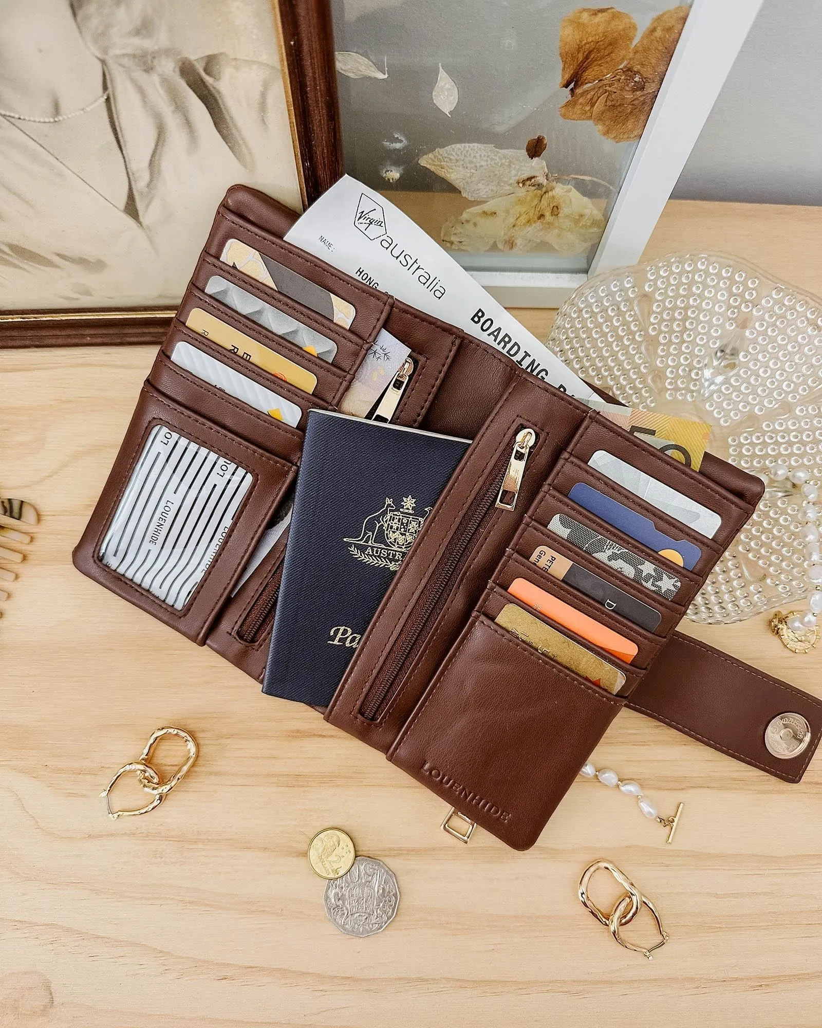 LOUENHIDE Bailey Wallet - Cocoa