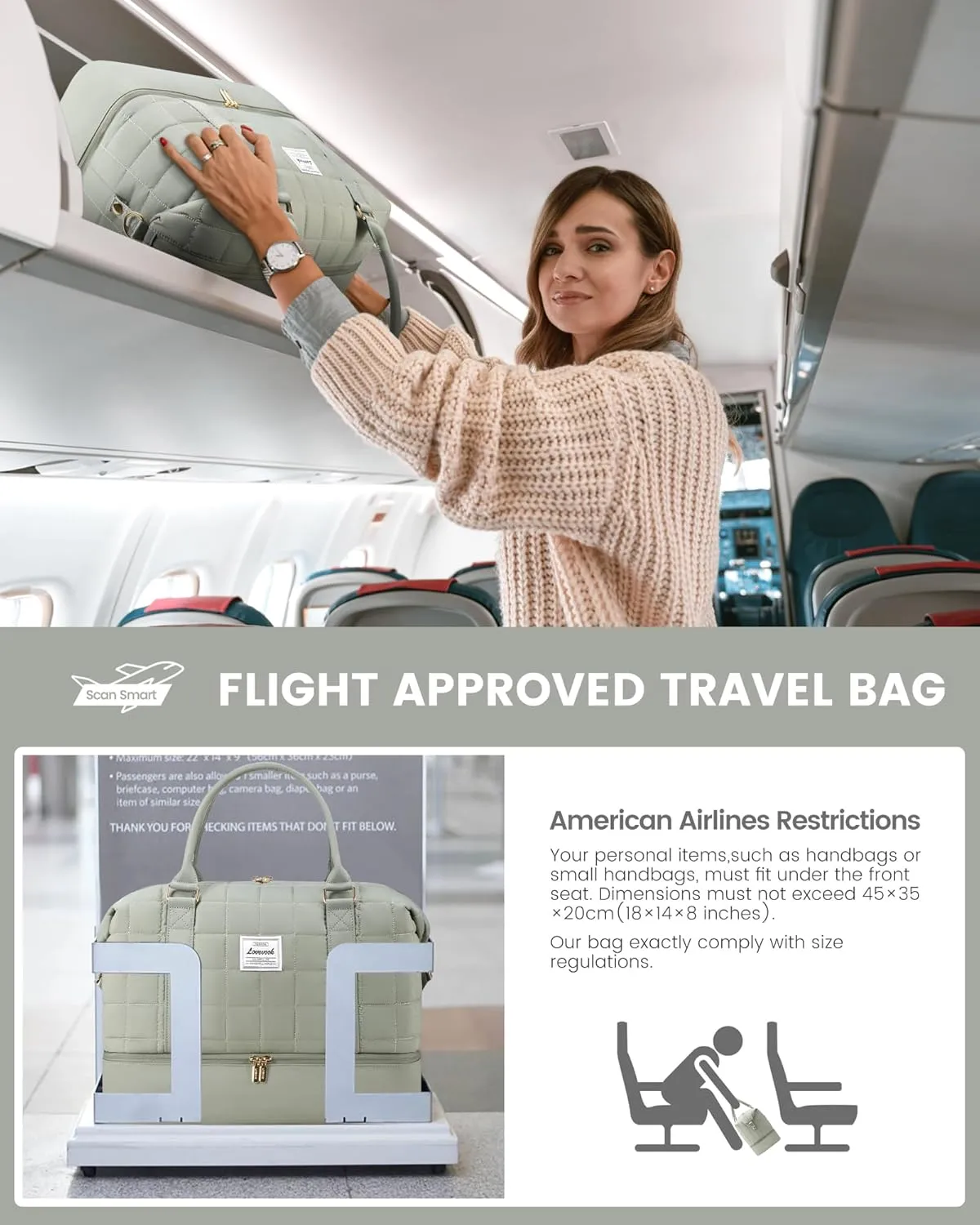 LOVEVOOK Travel Duffle Bag, Puffer Weekender Bags for Women with Shoe Compartment, Carry On Overnight Bag with Toiletry Bag,Hospital Bag for Labor and Delivery, Gym Duffel Bag with Wet Pocket,2Pcs Set