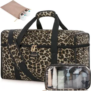 LOVEVOOK Travel Duffle Bag, Weekender Bags For Women, Carry On Duffel Bags For Airplanes, Overnight Bag With Toiletry Bag, Hospital Bag for Labor and Delivery, Yoga Gym Bag with Wet Pocket, 3Pcs Set