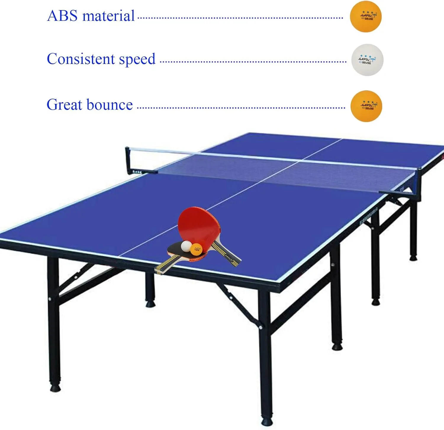 MAPOL 200 Count Table Tennis Balls, 3 Star Advanced Training Ball, Bulk Ping Pong Balls for Indoor & Outdoor Sports