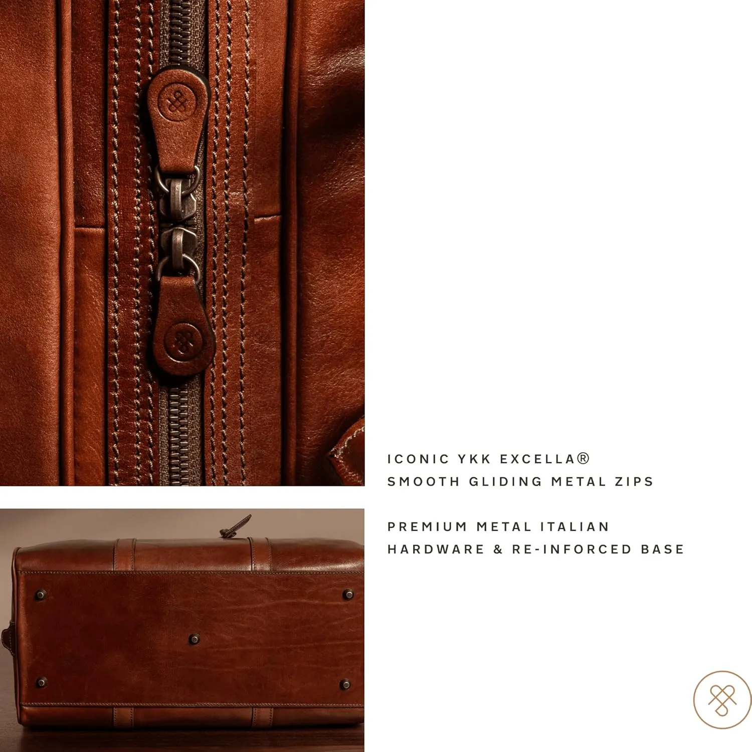 Maxwell Scott Men's Italian Leather Duffle Bag - Luxury Handmade Travel Weekender, 38L Carry-On Cabin Size with Dual Floor-To-Floor Zip Opening - Dark Brown (The FleroM)