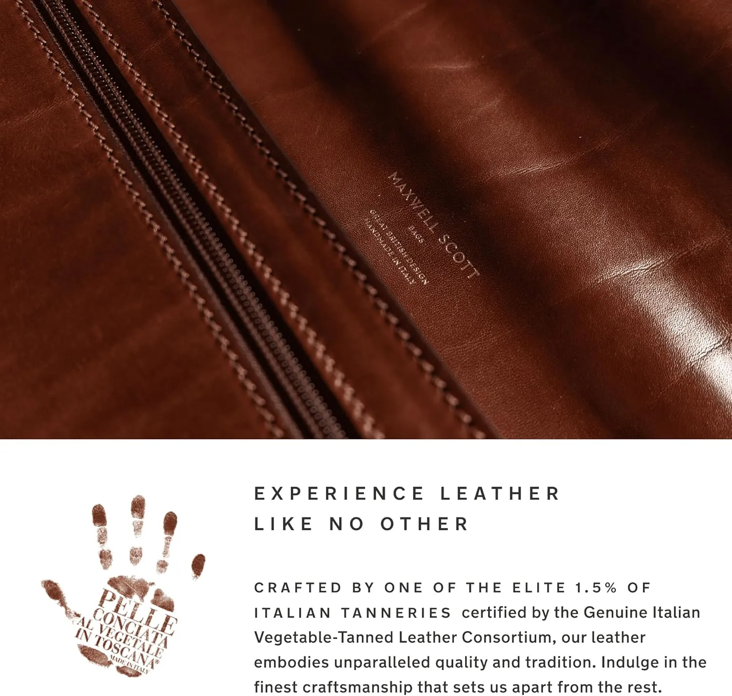 Maxwell Scott - Personalized Mens Luxury Large Leather Duffle Bag for Luxury Travel - The FleroL - Chestnut Tan