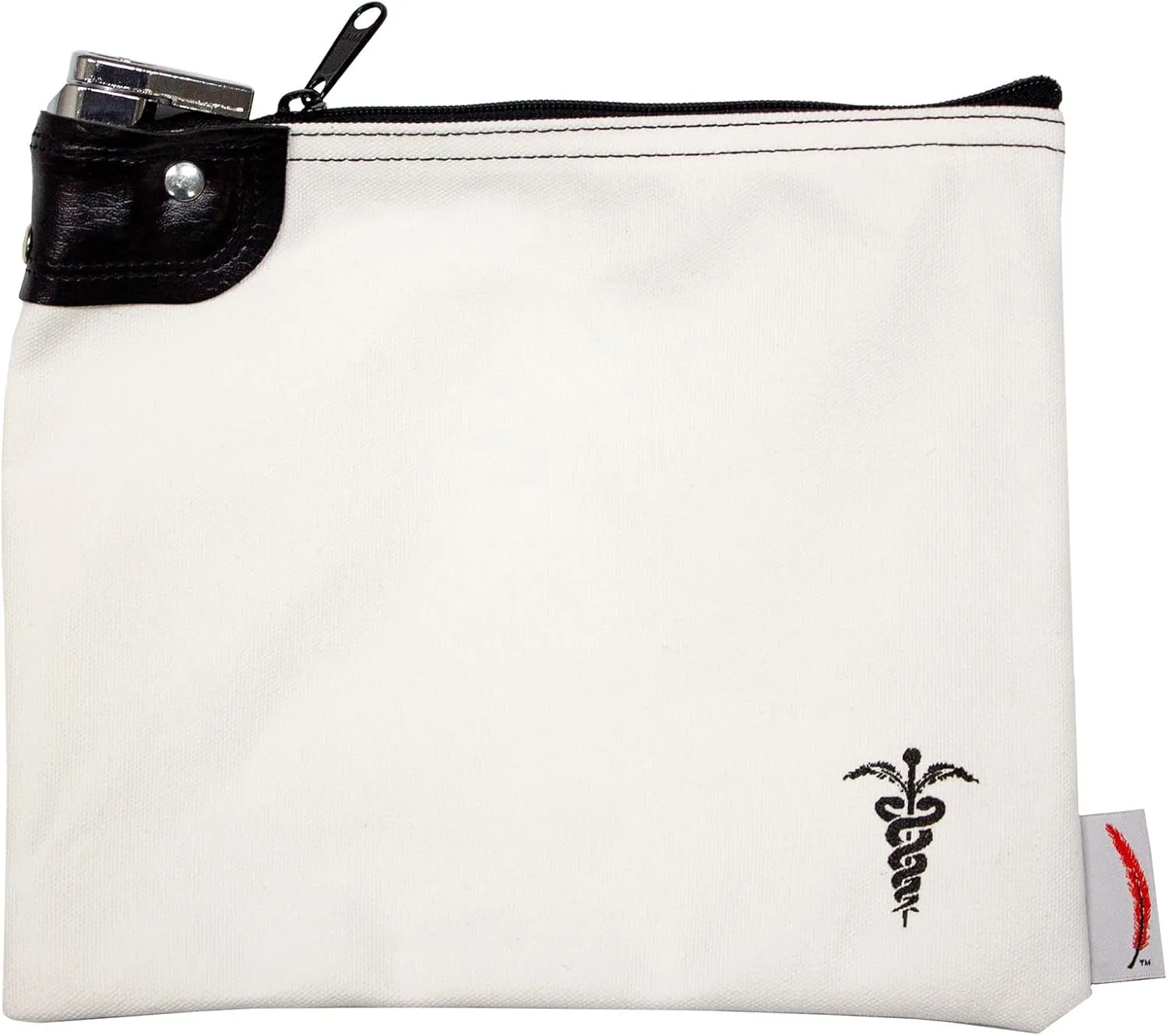 Medication Organizer Key Lock Bag, Travel Pill Organizer, Heavy Duty Medicine Lock System, Pill Pouch, 8 x 10 Inch (White)