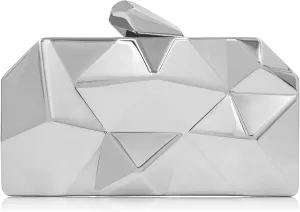 Milisente Women's Clutch Purses Metallic Bridal Party Geometric Evening Clutches Bags Cocktail Formal Handbags