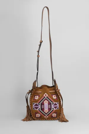 Mini silao Shoulder bag in leather color suede and leather