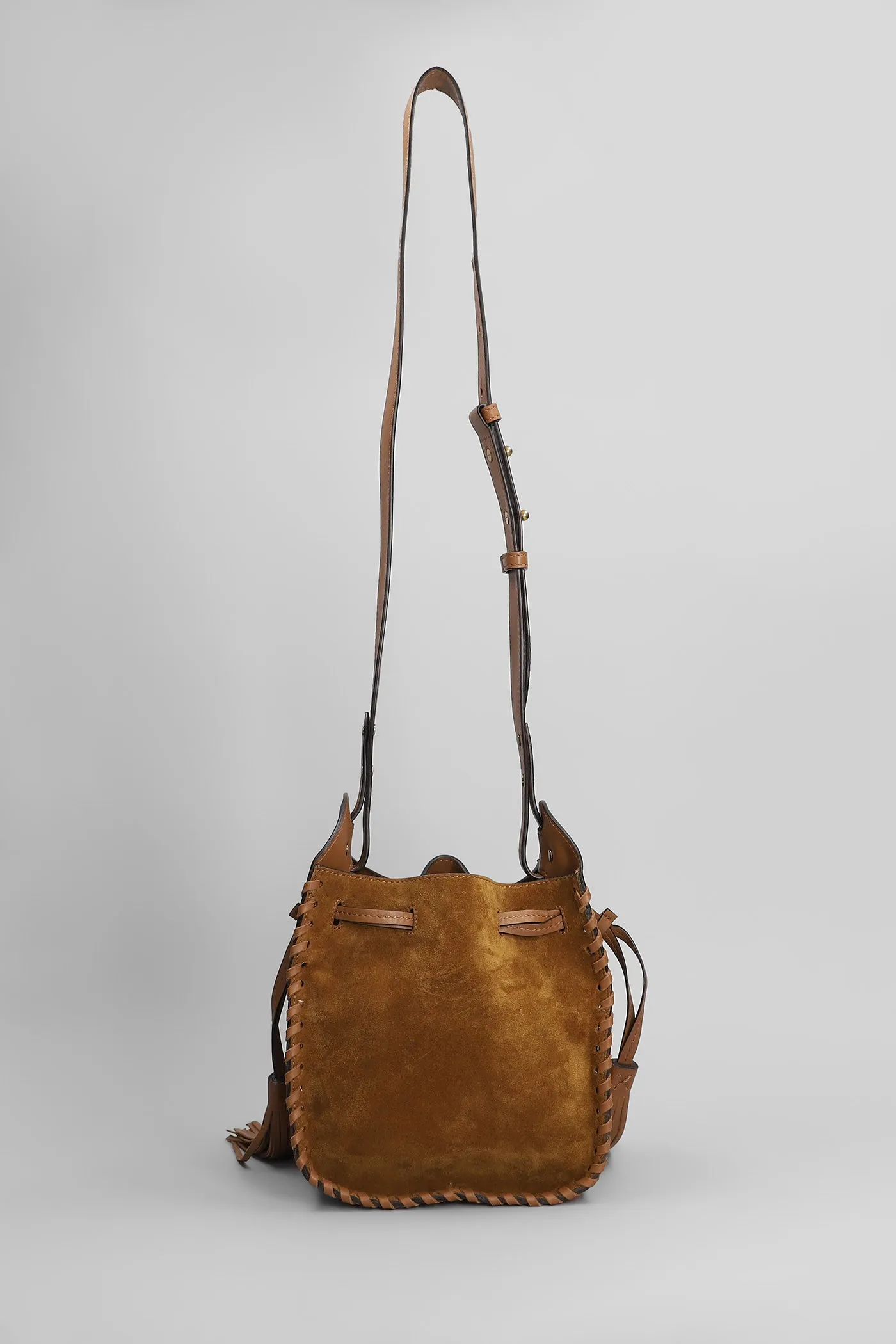 Mini silao Shoulder bag in leather color suede and leather