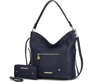 MKF Collection Shoulder Bag for Women, Vegan Leather Top-Handle Crossbody Bag Handbag Purse by Mia K