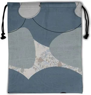 Modern Art Grip Bags - White Grey Drawstring Bag Mid-Century Pouch Bag Paint Artwork Athlete String Bag for Grips Shoe Towel