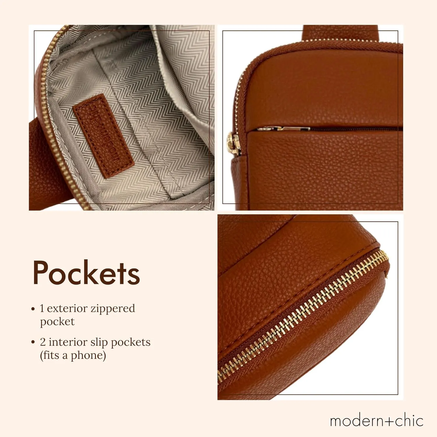 Modern Chic Crossbody Bags for Women - Bridget Sling Crossbody Purse, Vegan Leather Shoulder Sling Bag for Travel & Fashion
