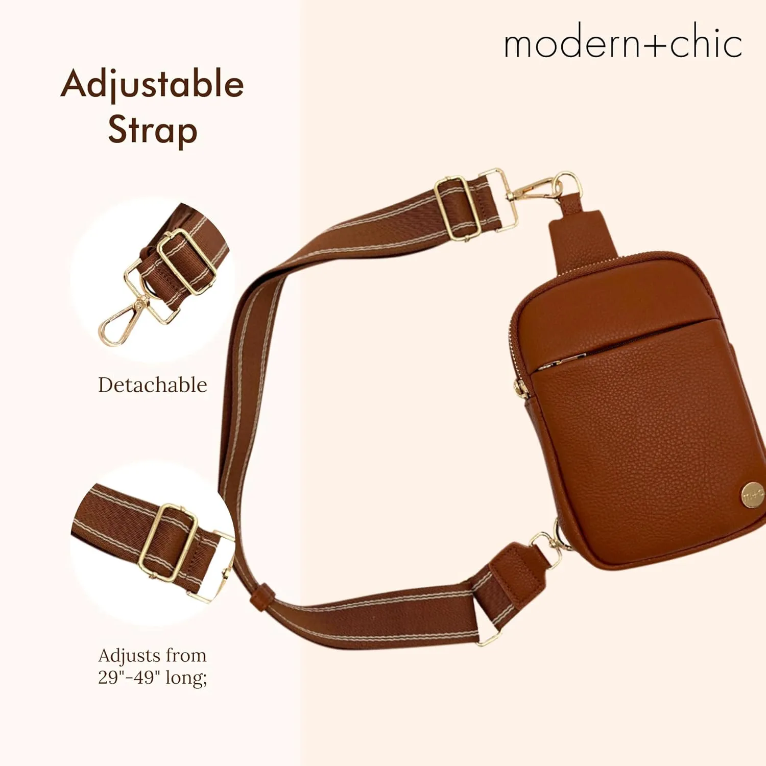 Modern Chic Crossbody Bags for Women - Bridget Sling Crossbody Purse, Vegan Leather Shoulder Sling Bag for Travel & Fashion