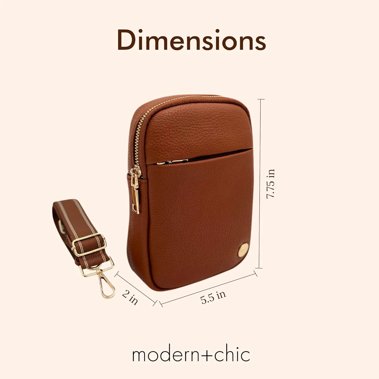Modern Chic Crossbody Bags for Women - Bridget Sling Crossbody Purse, Vegan Leather Shoulder Sling Bag for Travel & Fashion