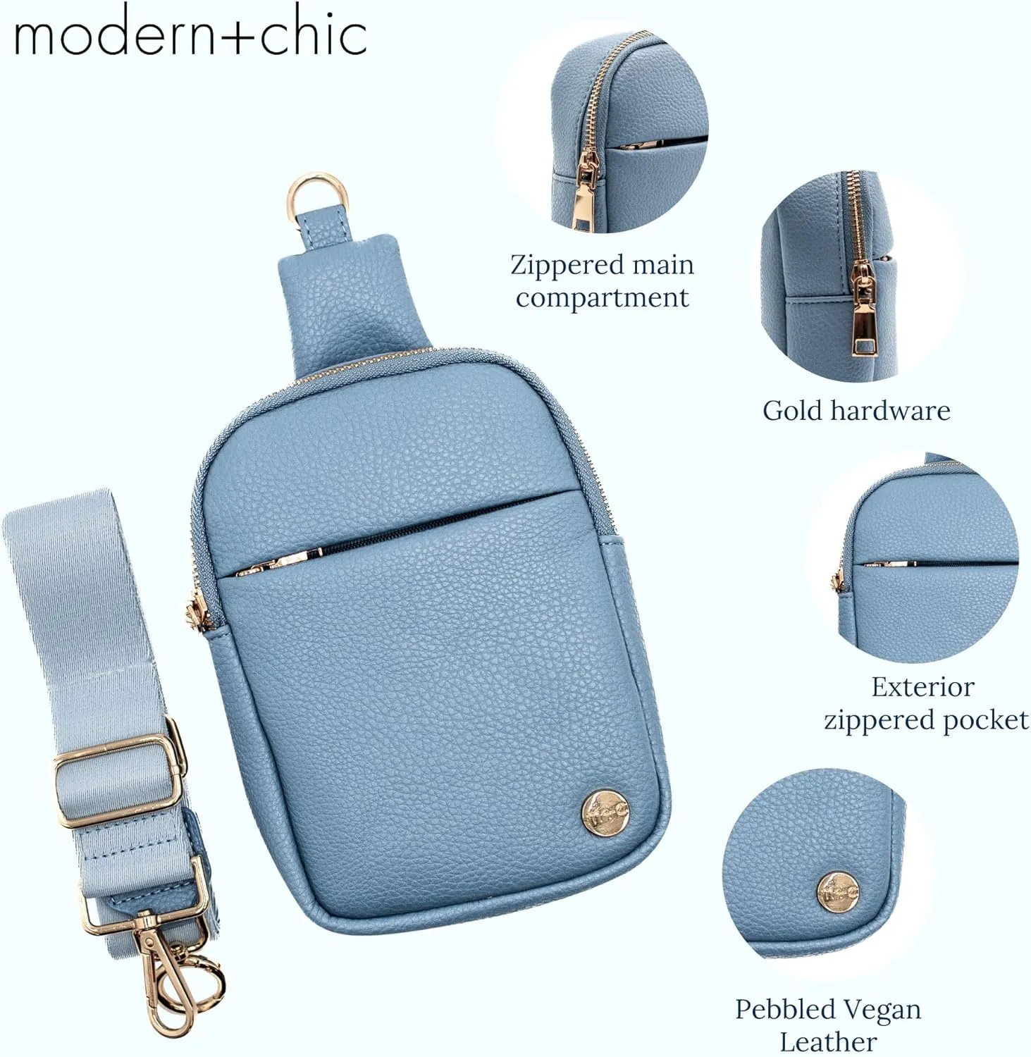 Modern Chic Crossbody Bags for Women - Bridget Sling Crossbody Purse, Vegan Leather Shoulder Sling Bag for Travel & Fashion
