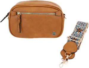 Modern Chic Crossbody Bags for Women - Gentry Crossbody Purse, Boho Vegan Leather Purse with Adjustable Strap