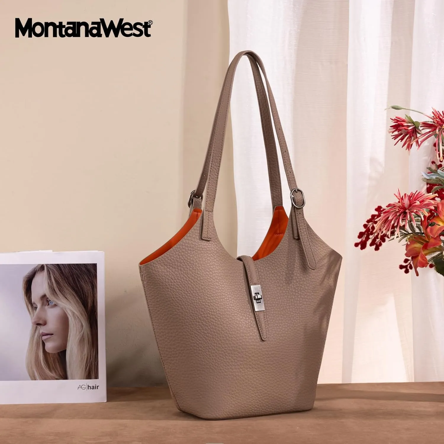 Montana West Hobo Bags for Women Designer Soft PU Leather Shoulder Bag with Detachable Pouch