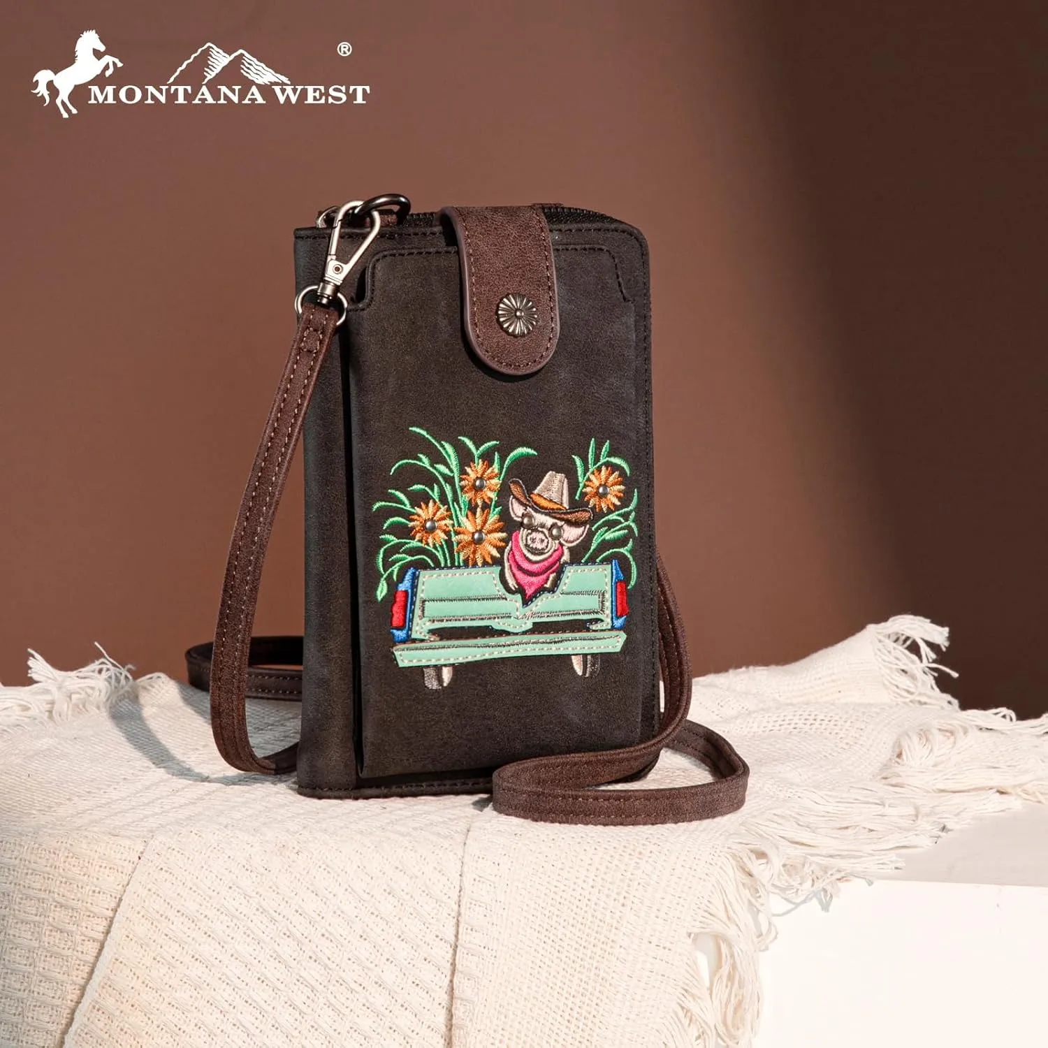 Montana West Small Crossbody Bags for Women Western Handbag with Cash Slots