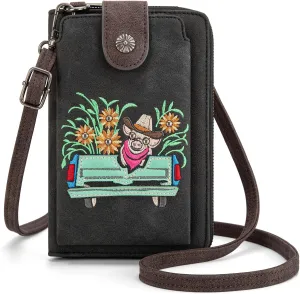 Montana West Small Crossbody Bags for Women Western Handbag with Cash Slots
