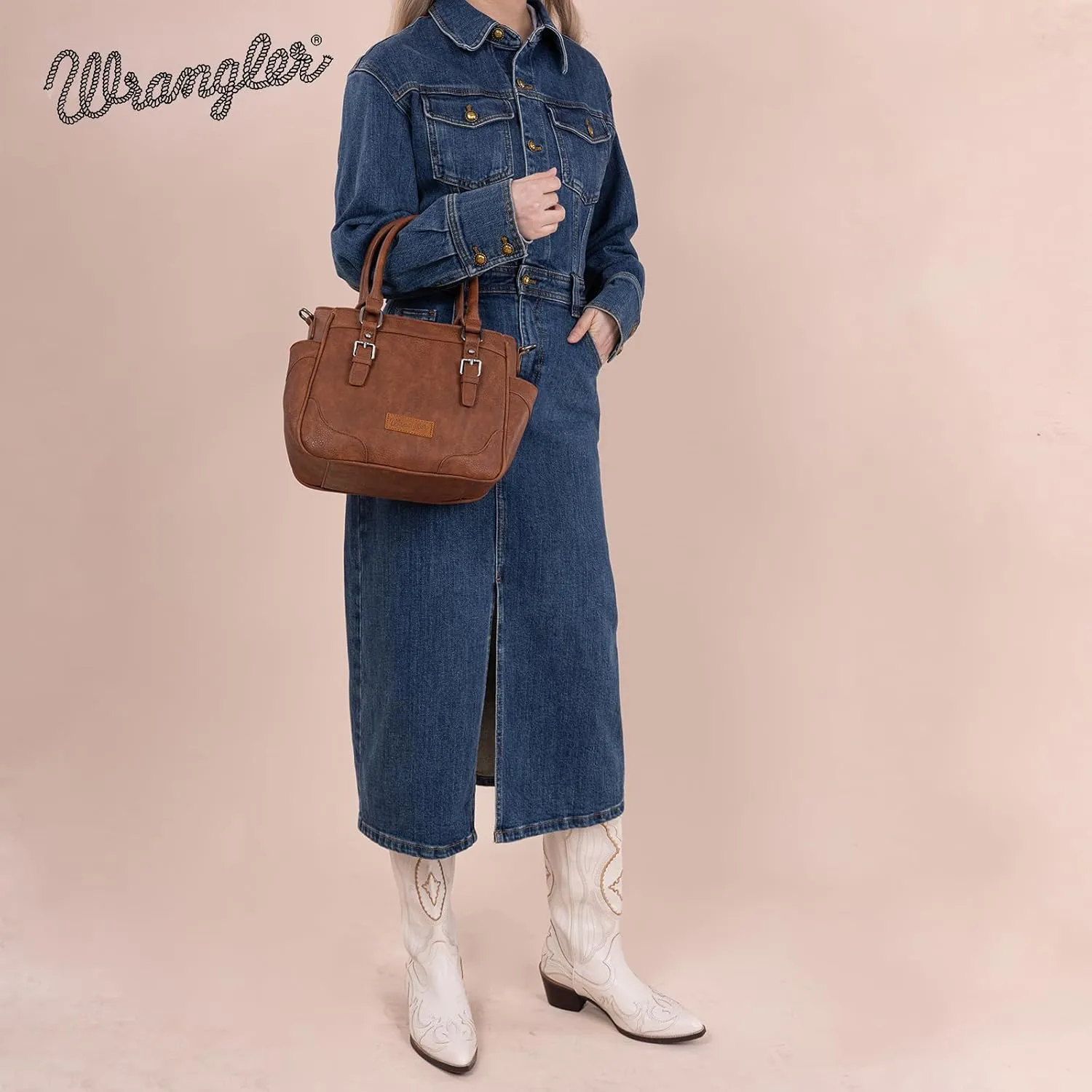 Montana West Wrangler Tote Bags for Women Medium Crossbody Purses Designer Top Handle Handbags