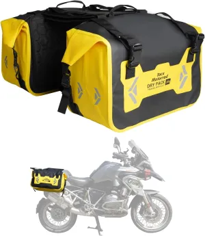 Motorcycle Saddle Bags Tail Bag, 30L Roll-top Waterproof Motor Detachable Side Trunk Bag, Motor Panniers Luggage Bag for Bike Motorcy