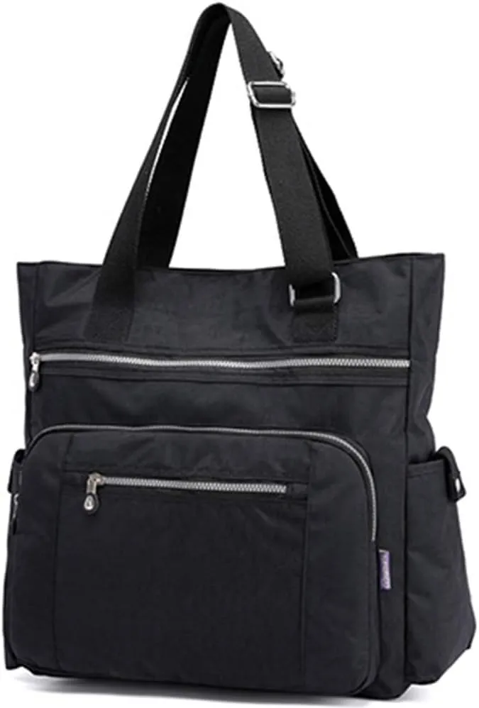 Multi Pocket Nylon Totes Handbag Large Shoulder Bag Travel Purse Bags For Women