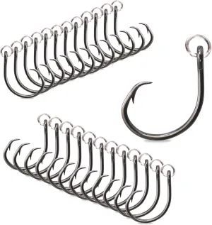 Mustad Ringed Demon Offset Circle 4X Strong - Designed to Perform Flawlessly Featuring Kirbed Hook -Black Nickel