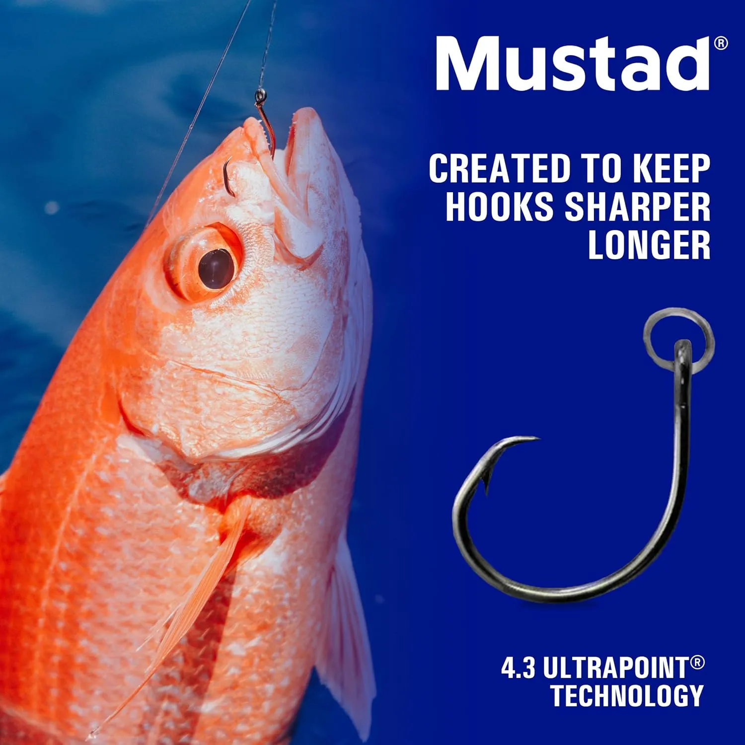 Mustad Ringed Demon Offset Circle 4X Strong - Designed to Perform Flawlessly Featuring Kirbed Hook -Black Nickel
