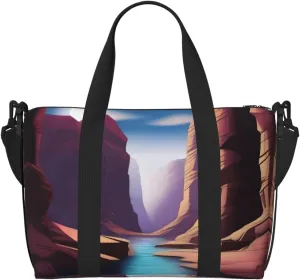 Mysterious Canyon Travel Duffel Bag Tote Carry On Luggage Bag Water Resistant Weekender Overnight Bags For Foldable
