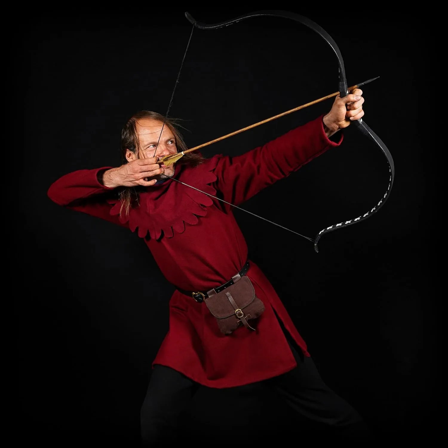 Mythrojan Late Medieval Belt Bag, Ideal for SCA Renaissance LARP Reenactment & Ren Fair