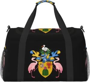 National Emblem Of Caicos Travel Duffel Bag Large Foldable Waterproof Overnight Bag For Beach Swim Bags Pool Sports Gym