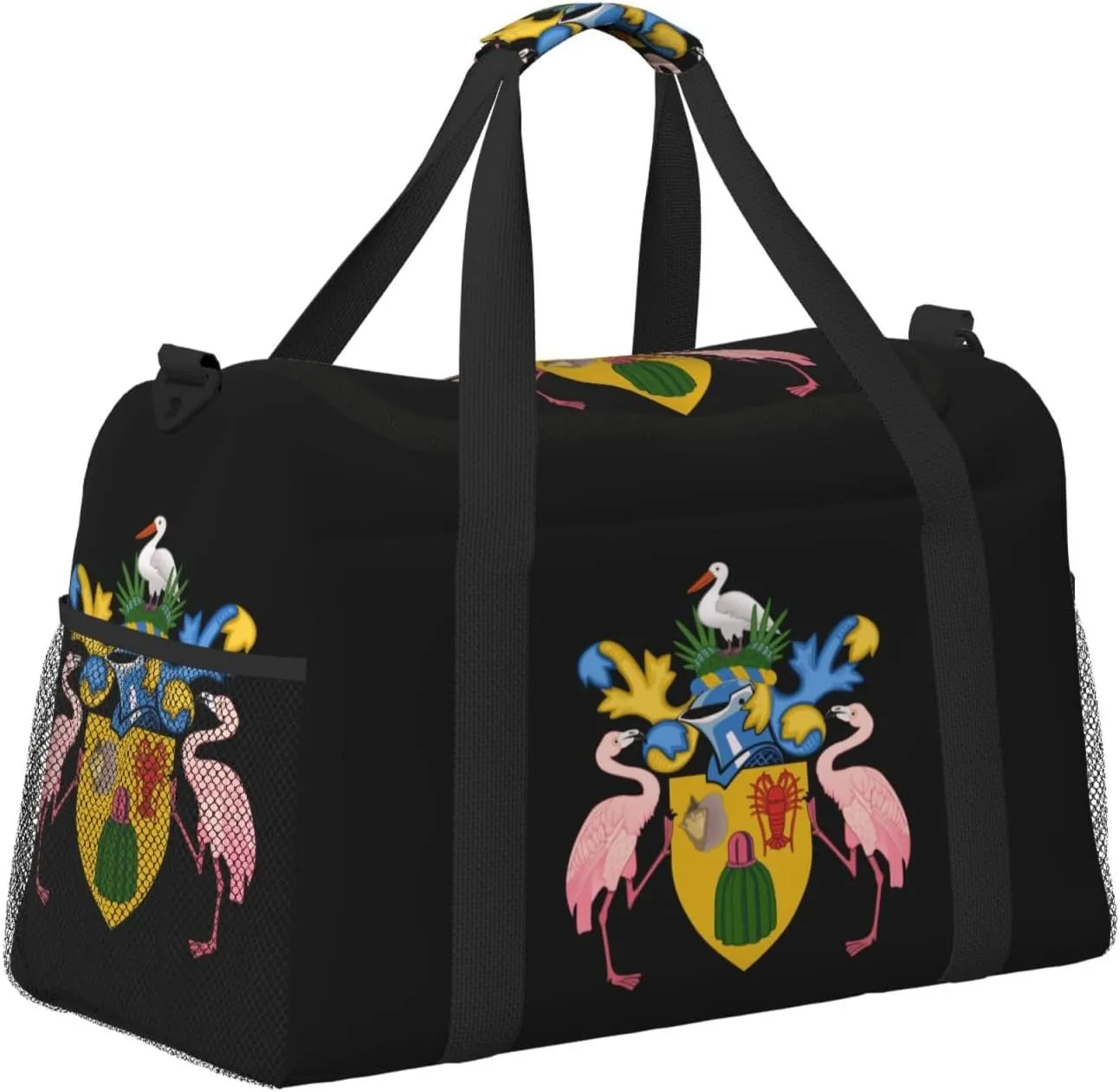 National Emblem Of Caicos Travel Duffel Bag Large Foldable Waterproof Overnight Bag For Beach Swim Bags Pool Sports Gym