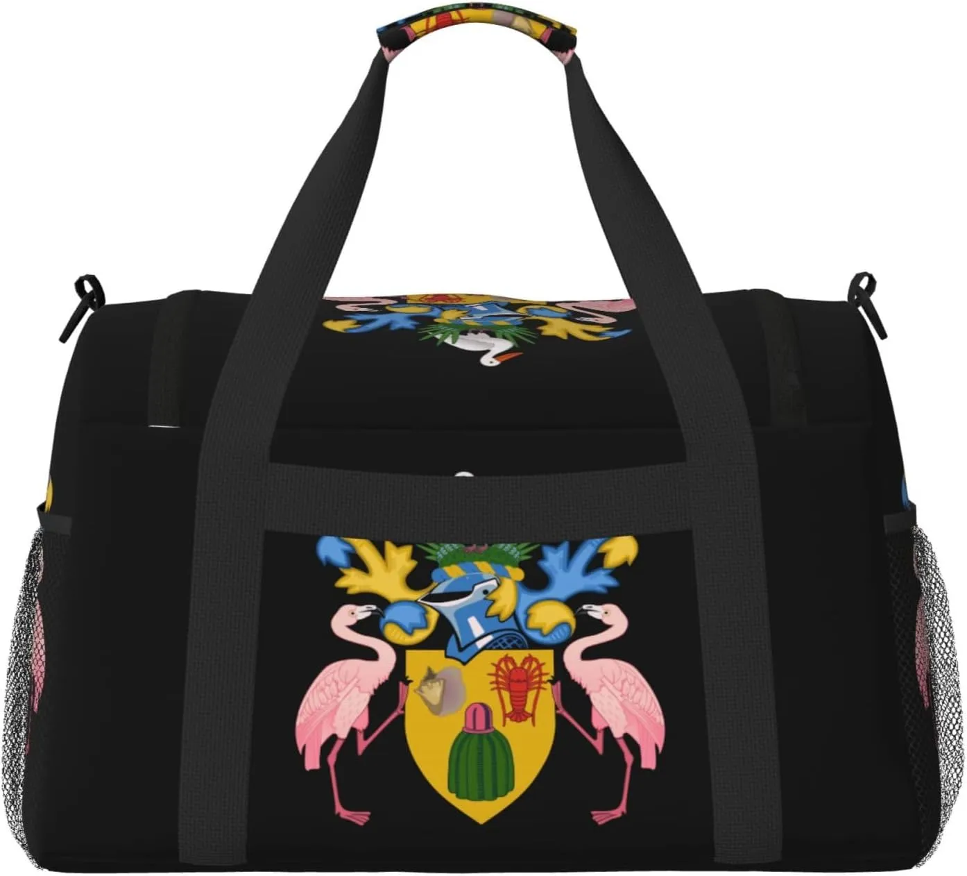 National Emblem Of Caicos Travel Duffel Bag Large Foldable Waterproof Overnight Bag For Beach Swim Bags Pool Sports Gym