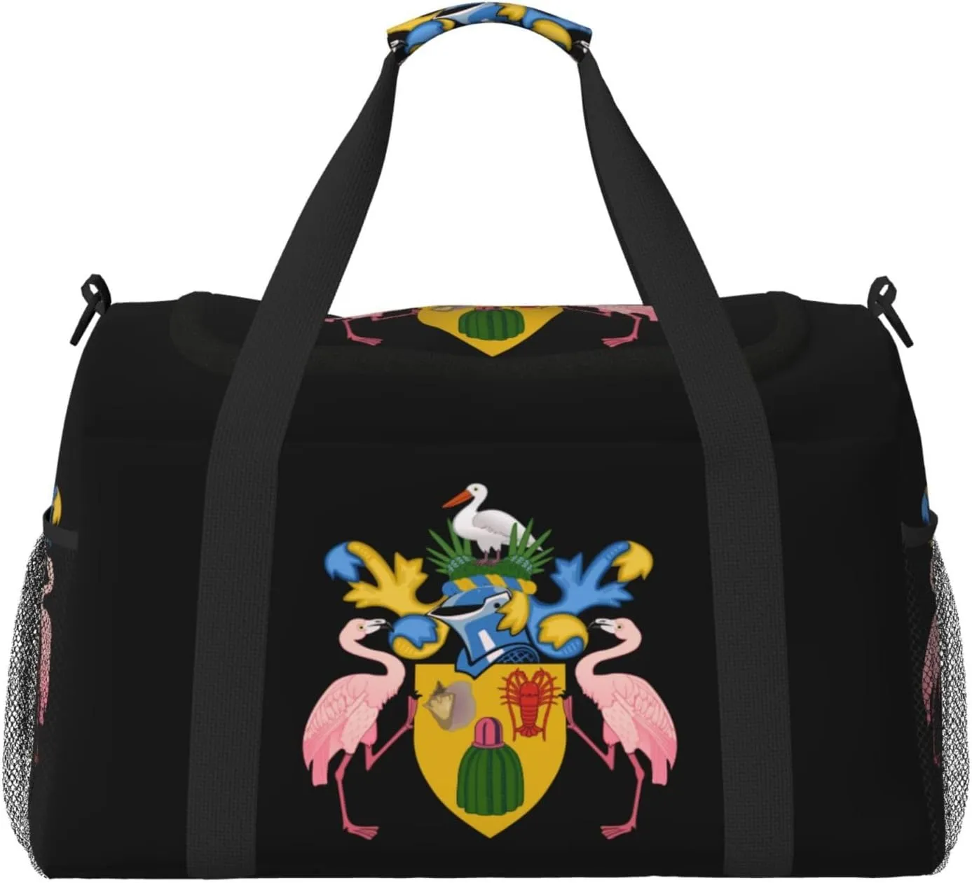 National Emblem Of Caicos Travel Duffel Bag Large Foldable Waterproof Overnight Bag For Beach Swim Bags Pool Sports Gym