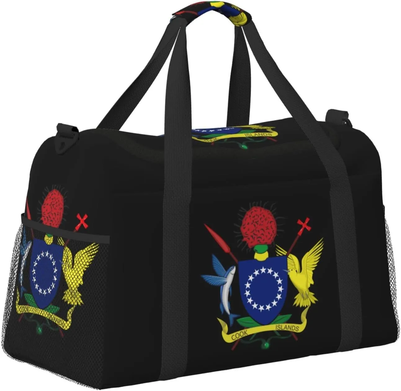 National Emblem Of Cook Travel Duffel Bag Large Foldable Waterproof Overnight Bag For Beach Swim Bags Pool Sports Gym
