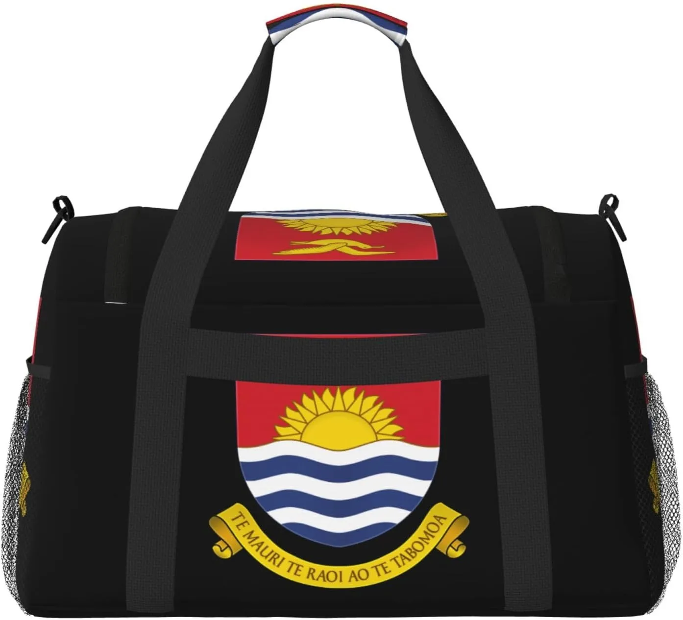 National Emblem Of Kiribati Travel Duffel Bag Large Foldable Waterproof Overnight Bag For Beach Swim Bags Pool Sports Gym