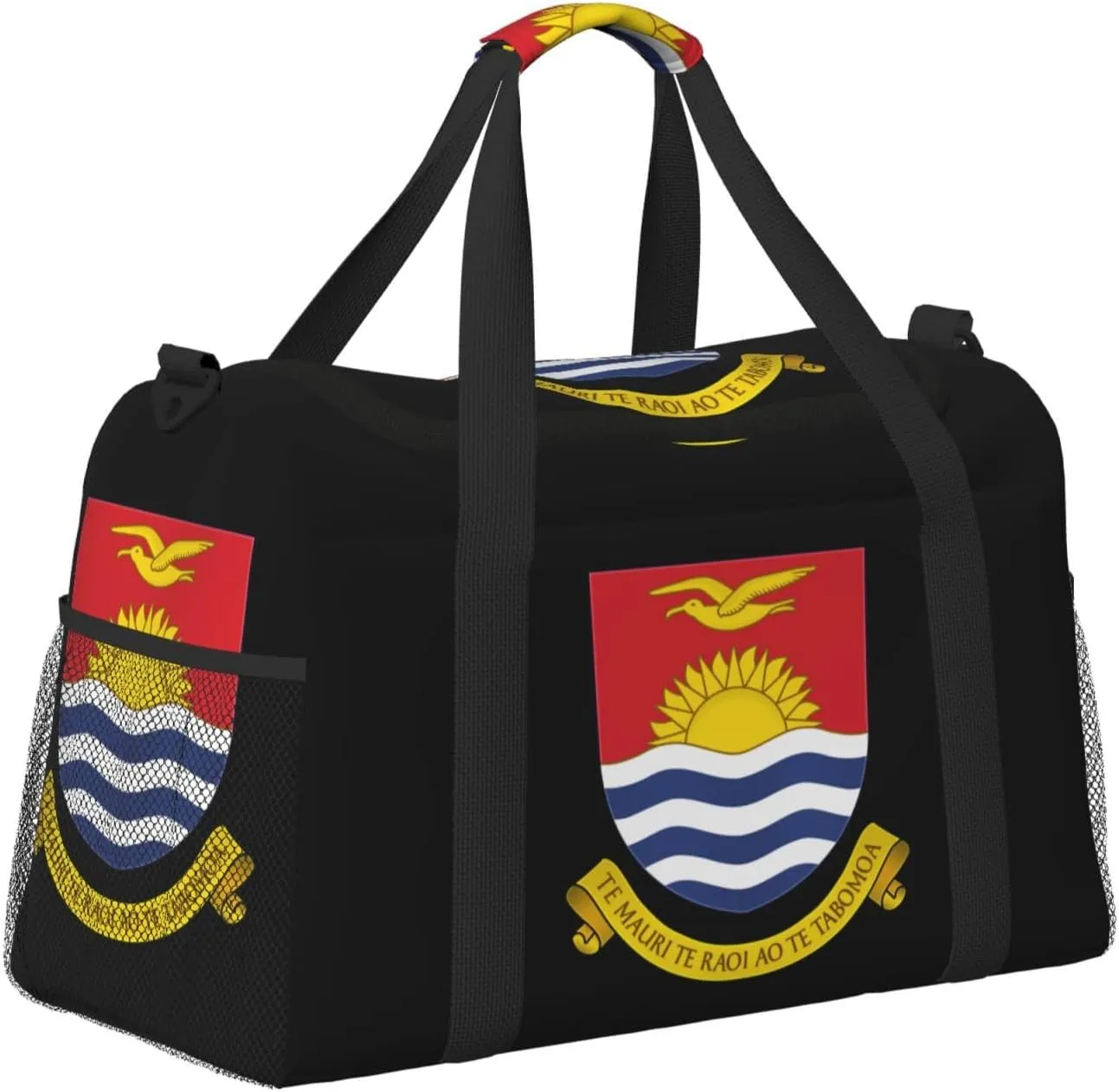 National Emblem Of Kiribati Travel Duffel Bag Large Foldable Waterproof Overnight Bag For Beach Swim Bags Pool Sports Gym