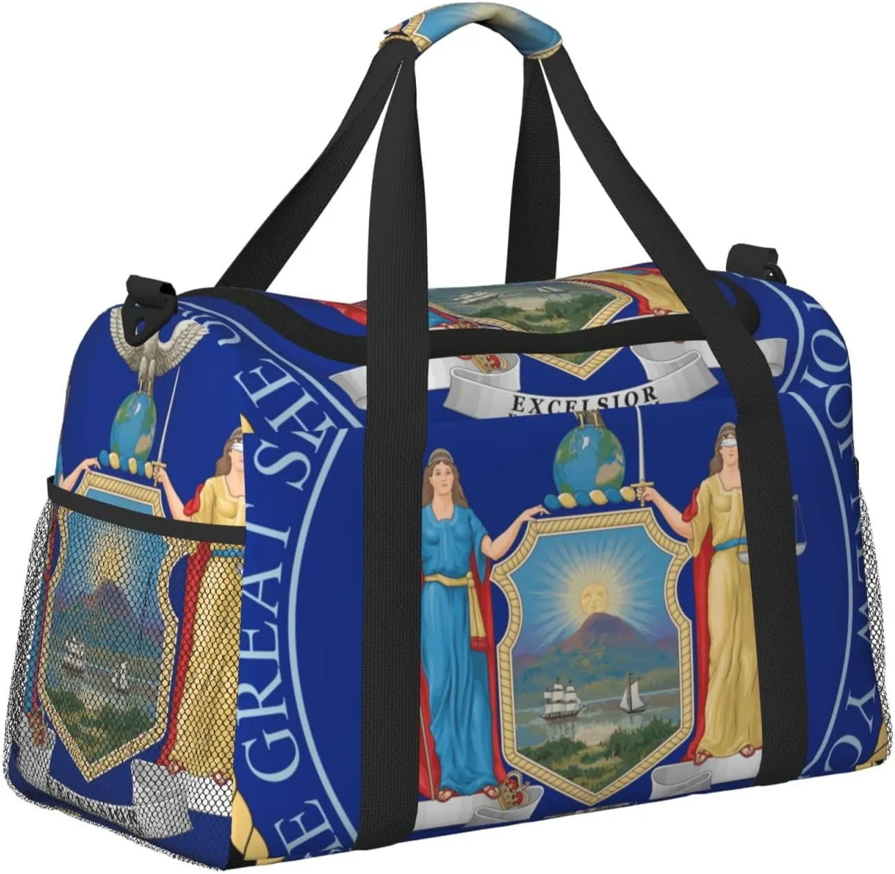 National Emblem Of New York Travel Duffel Bag Large Foldable Waterproof Overnight Bag For Beach Swim Bags Pool Sports Gym