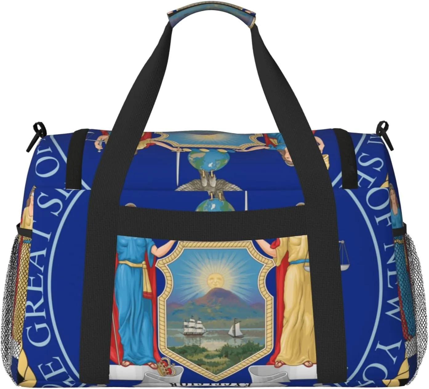National Emblem Of New York Travel Duffel Bag Large Foldable Waterproof Overnight Bag For Beach Swim Bags Pool Sports Gym