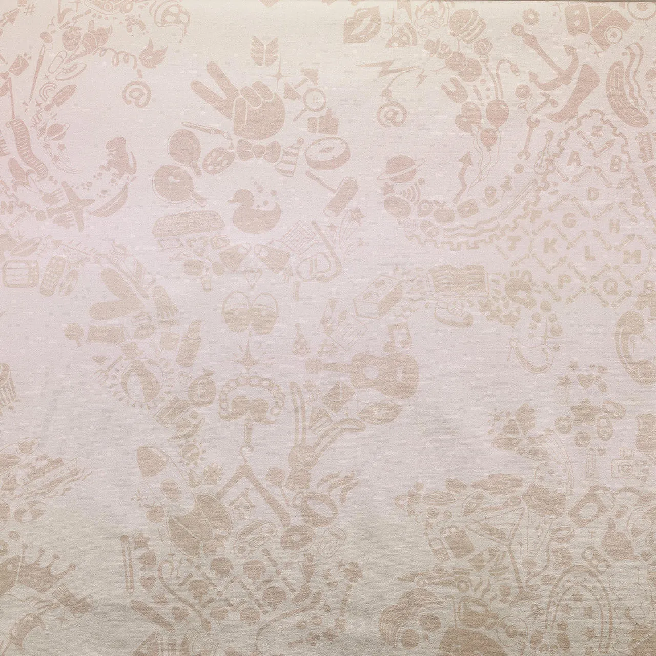 New World Damask Printed Fabric- Pink