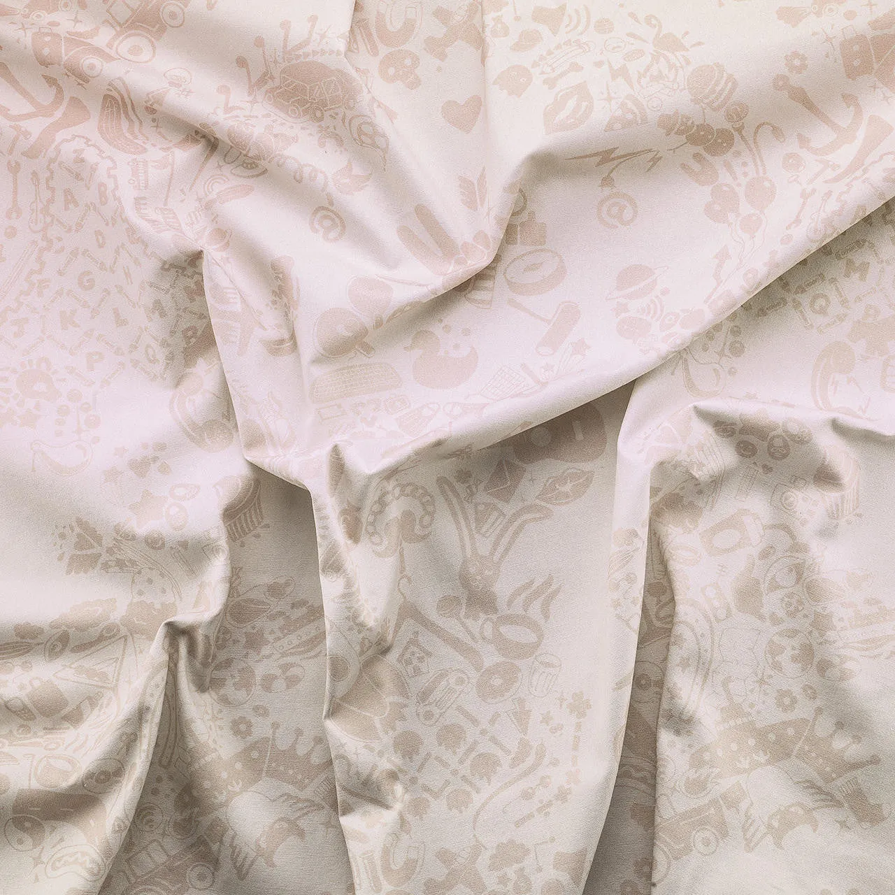 New World Damask Printed Fabric- Pink