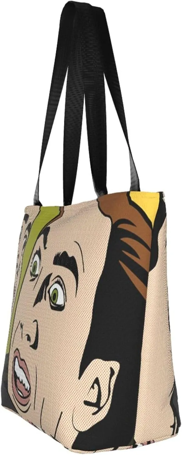 Nic-olas Cage Reusable Grocery Shopping Bags,Tote Bag Storage Casual Handbag For Shopping Beach Travel Work
