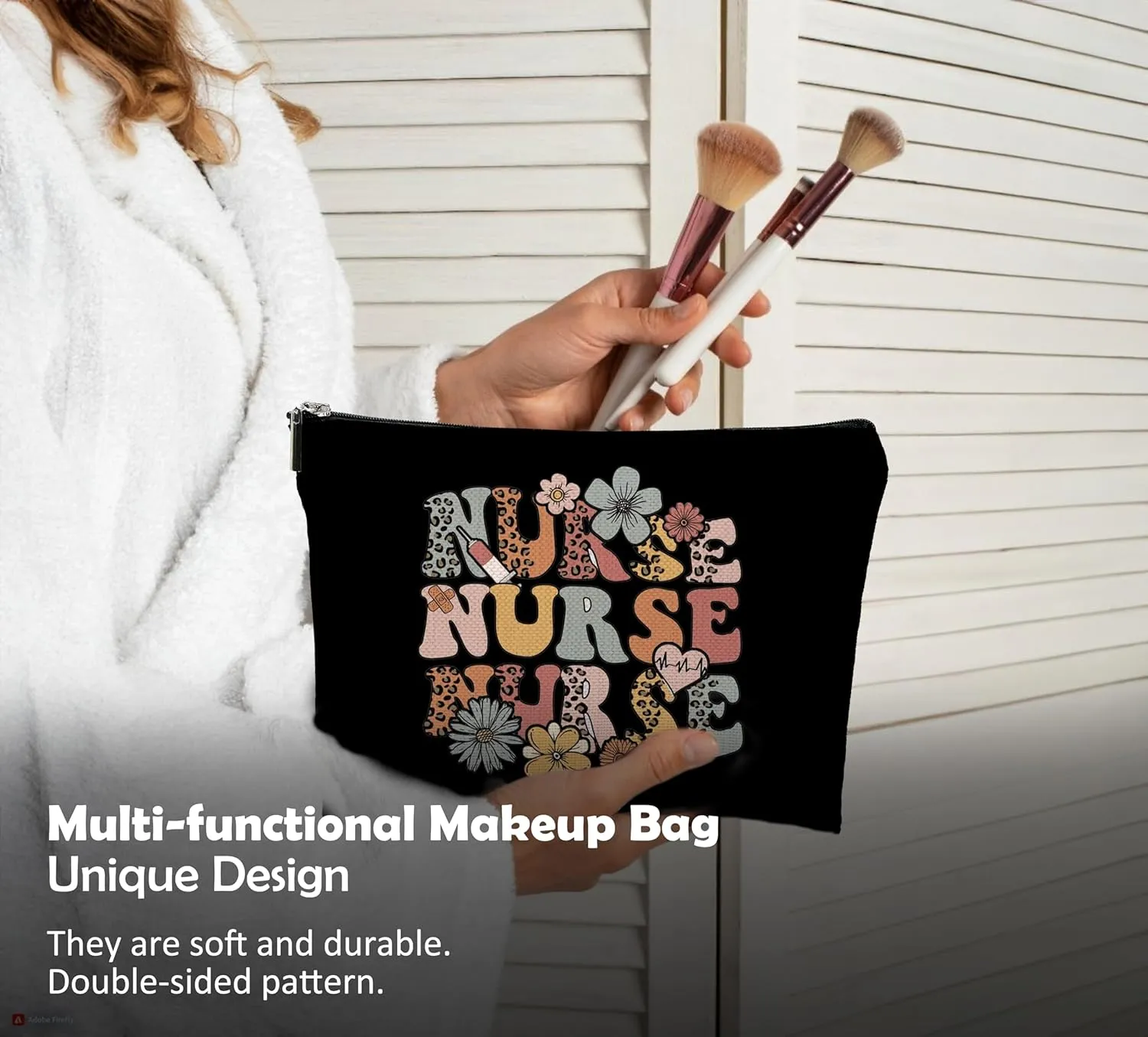 Nurse Makeup Bags - Cosmetic Bags With Zipper for Women & Student Nurses