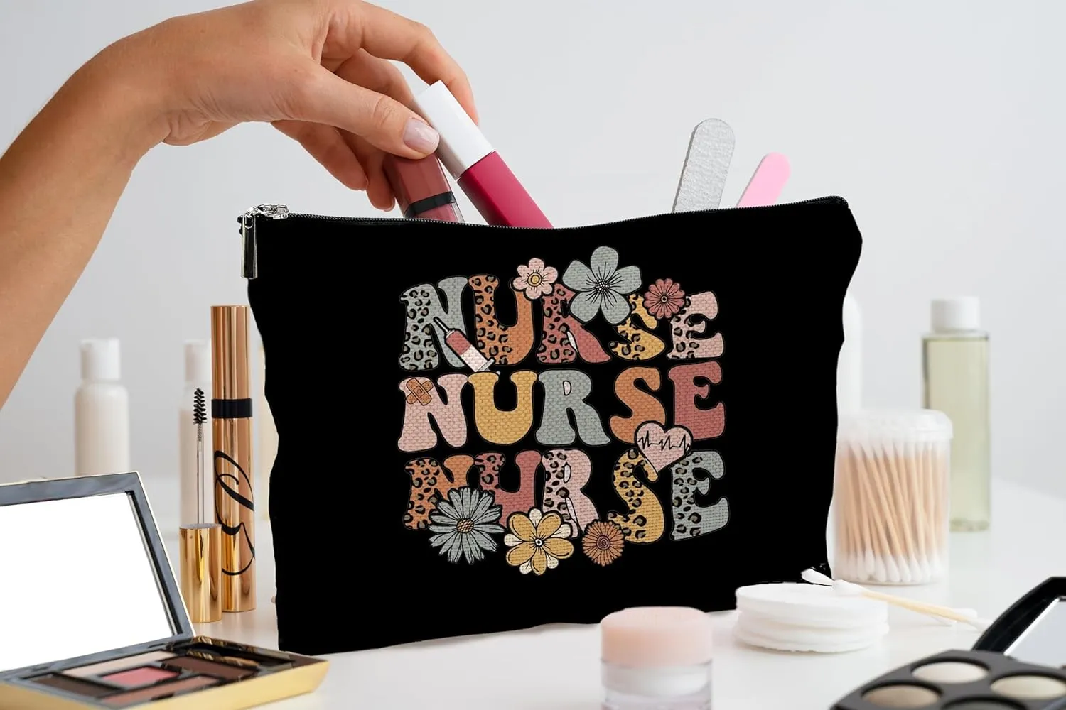 Nurse Makeup Bags - Cosmetic Bags With Zipper for Women & Student Nurses
