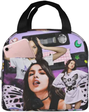 Olivia Songwriter Actress Rodrigo Portable Leakproof Tote Lunch Bags Hiking Lunch Bag with Pocket Lunch Box For Men for Women