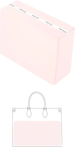 On The Go MM Purse Insert Pillow, Luxury Handbag Shaper & Purse Shapers Compatible with LV On The Go Bags, Silky Surface Purse Shapers with Memory Foam Inner (Pink,MM)