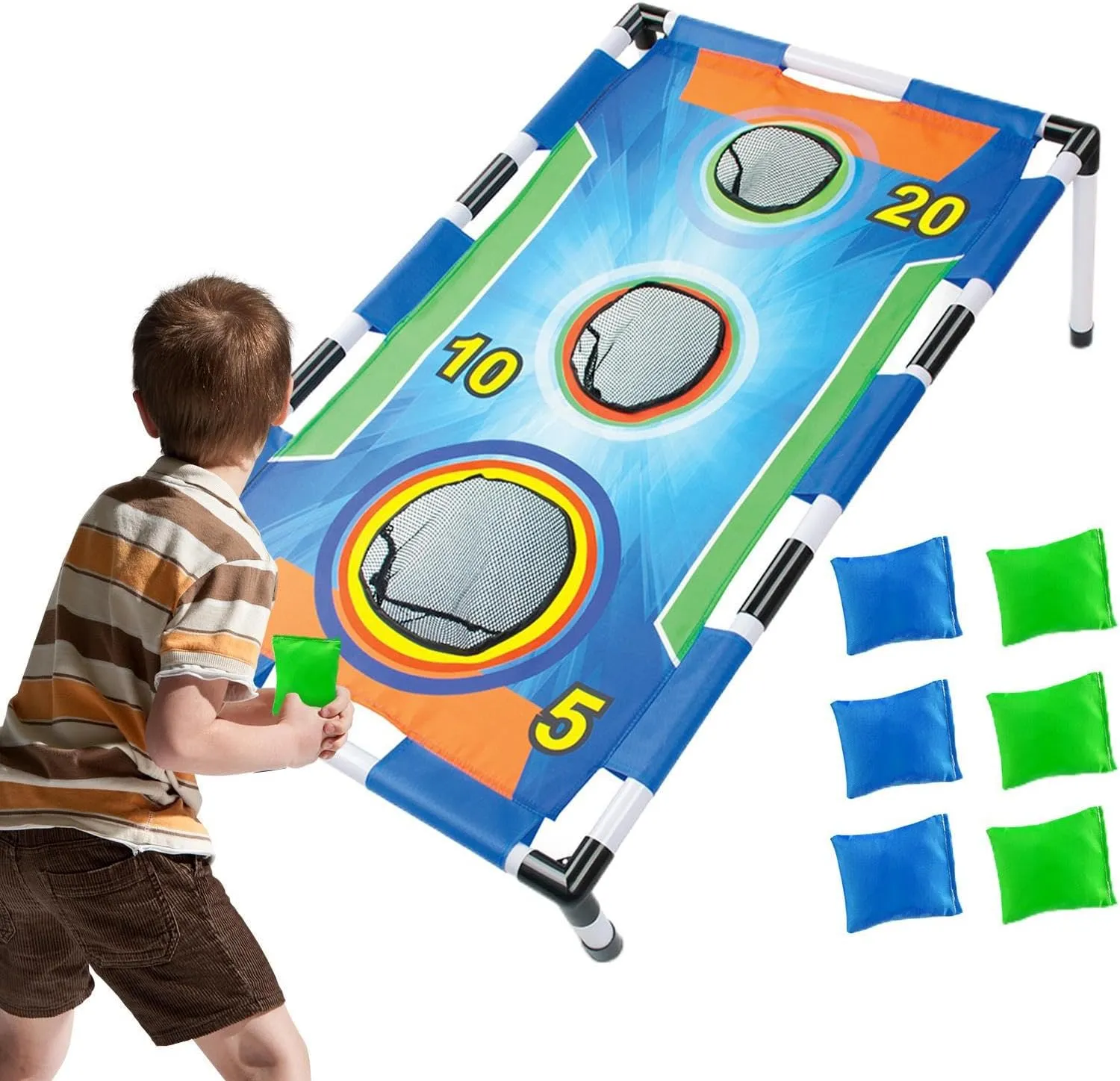 Outdoor Bags Game – Bean Bag Toss | Bag Toss Game | Interactive Tossing Play Set, Fun Backyard Picnic Game, Bean Bag Throw Game for Camping Activities